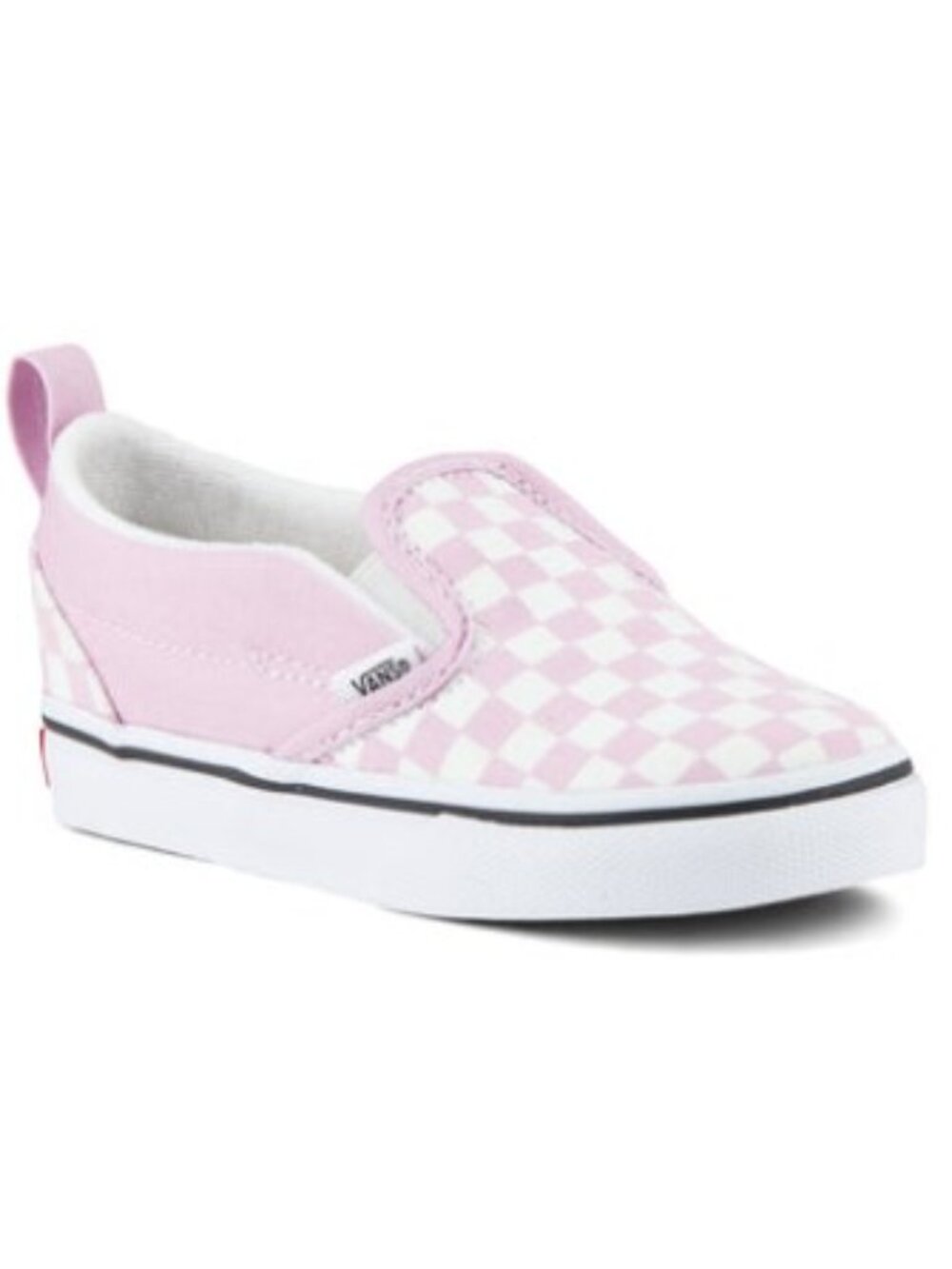 Vans Classic Slip-On V Toddler Girls' Pink Checkerboard Sneaker sz 9